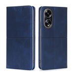 Custodia per telefono in pelle magnetica con trama di mucca, For OPPO A1 5G