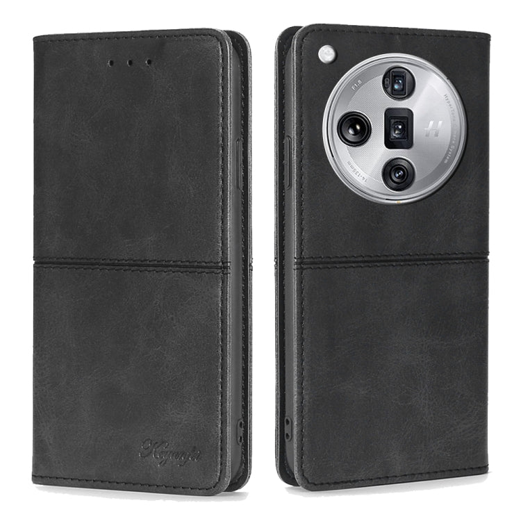Custodia per telefono in pelle magnetica con trama di mucca, For OPPO Reno11 F 5G, For OPPO Find X7 5G, For OPPO Find X7 Ultra 5G, For OPPO Reno10 Pro+ 5G