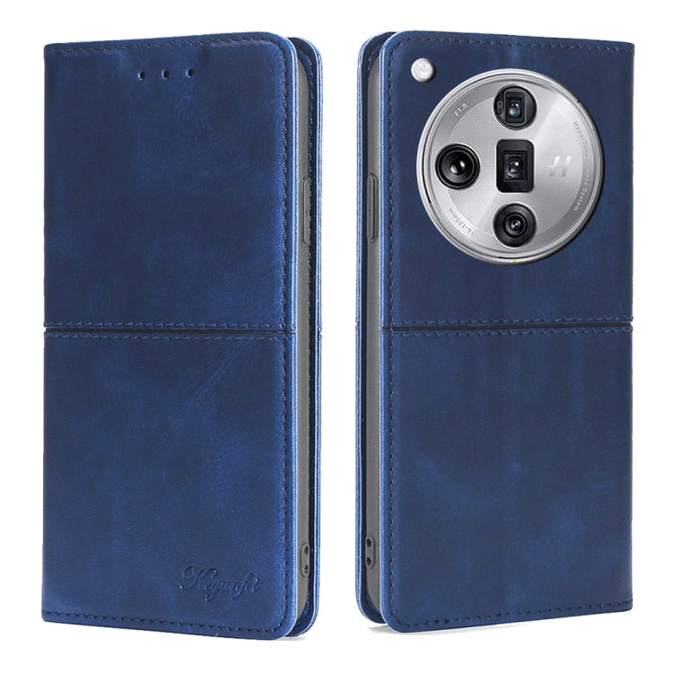 Custodia per telefono in pelle magnetica con trama di mucca, For OPPO Reno11 F 5G, For OPPO Find X7 5G, For OPPO Find X7 Ultra 5G, For OPPO Reno10 Pro+ 5G