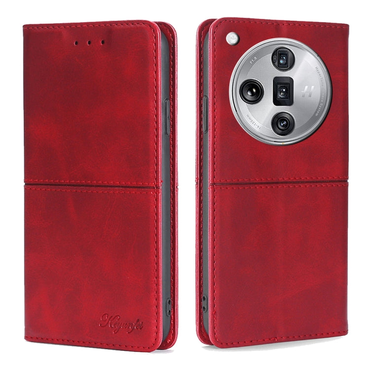 Custodia per telefono in pelle magnetica con trama di mucca, For OPPO Reno11 F 5G, For OPPO Find X7 5G, For OPPO Find X7 Ultra 5G, For OPPO Reno10 Pro+ 5G