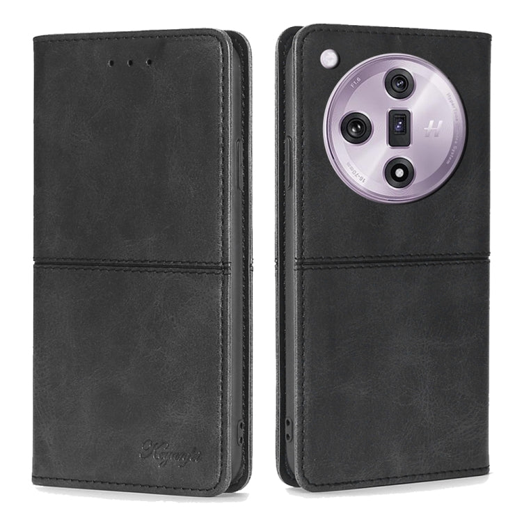 Custodia per telefono in pelle magnetica con trama di mucca, For OPPO Reno11 F 5G, For OPPO Find X7 5G, For OPPO Find X7 Ultra 5G, For OPPO Reno10 Pro+ 5G