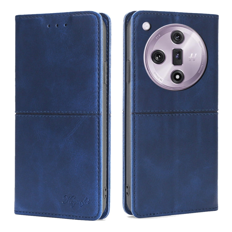 Custodia per telefono in pelle magnetica con trama di mucca, For OPPO Reno11 F 5G, For OPPO Find X7 5G, For OPPO Find X7 Ultra 5G, For OPPO Reno10 Pro+ 5G