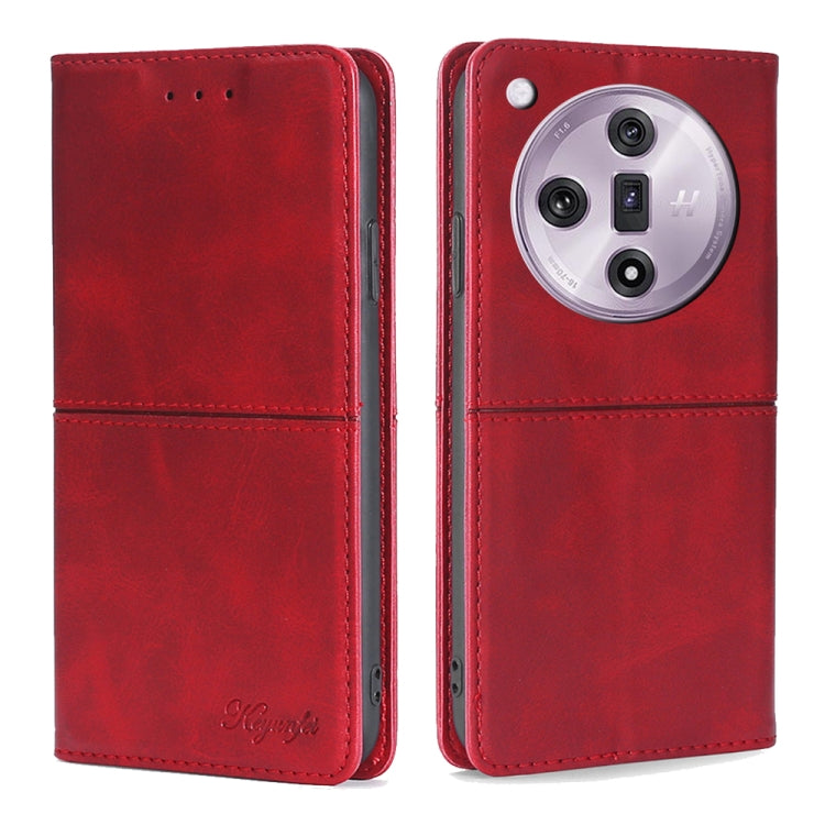 Custodia per telefono in pelle magnetica con trama di mucca, For OPPO Reno11 F 5G, For OPPO Find X7 5G, For OPPO Find X7 Ultra 5G, For OPPO Reno10 Pro+ 5G