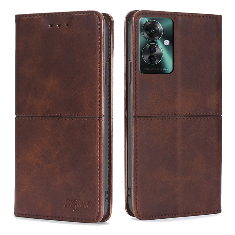 Custodia per telefono in pelle magnetica con trama di mucca, For OPPO Reno11 F 5G, For OPPO Find X7 5G, For OPPO Find X7 Ultra 5G, For OPPO Reno10 Pro+ 5G