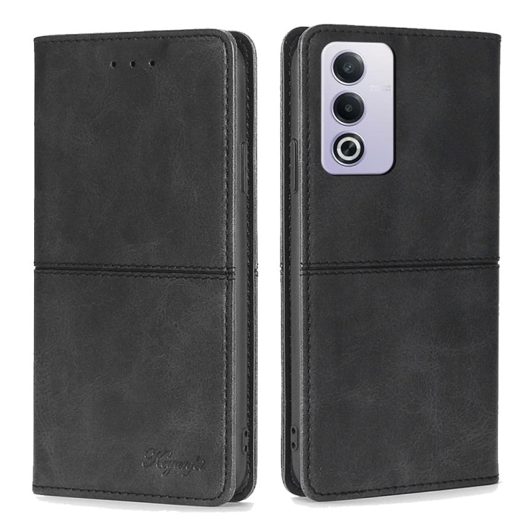 Custodia per telefono in pelle magnetica con trama di mucca, For OPPO Reno12 F 5G, For OPPO A3 Pro 5G India, For OPPO Reno12 5G Global, For OPPO A60 4G Global