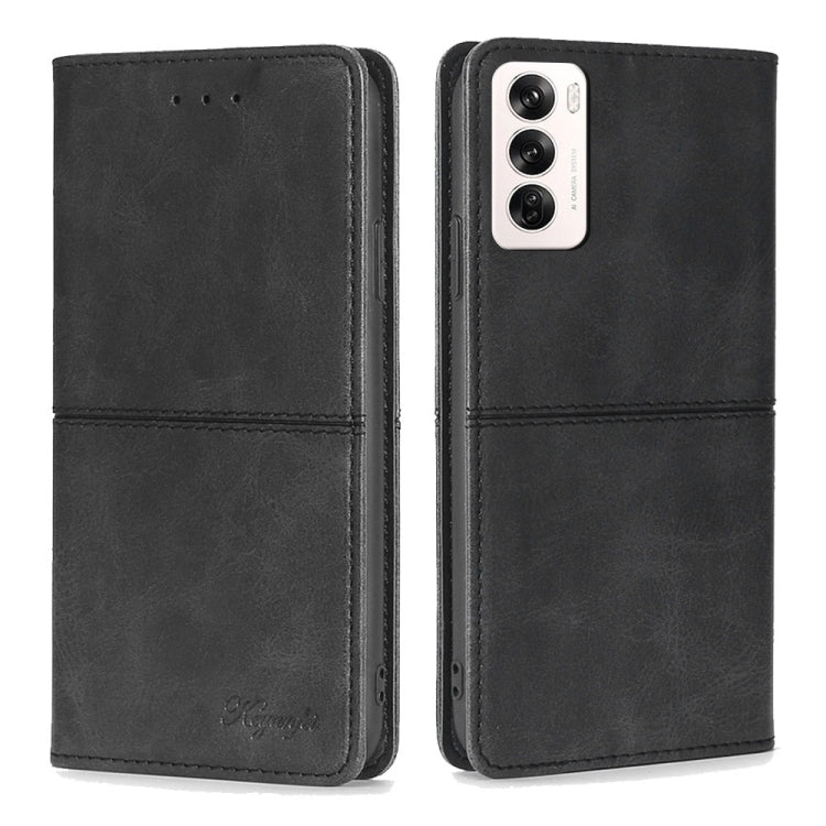 Custodia per telefono in pelle magnetica con trama di mucca, For OPPO Reno12 F 5G, For OPPO A3 Pro 5G India, For OPPO Reno12 5G Global, For OPPO A60 4G Global