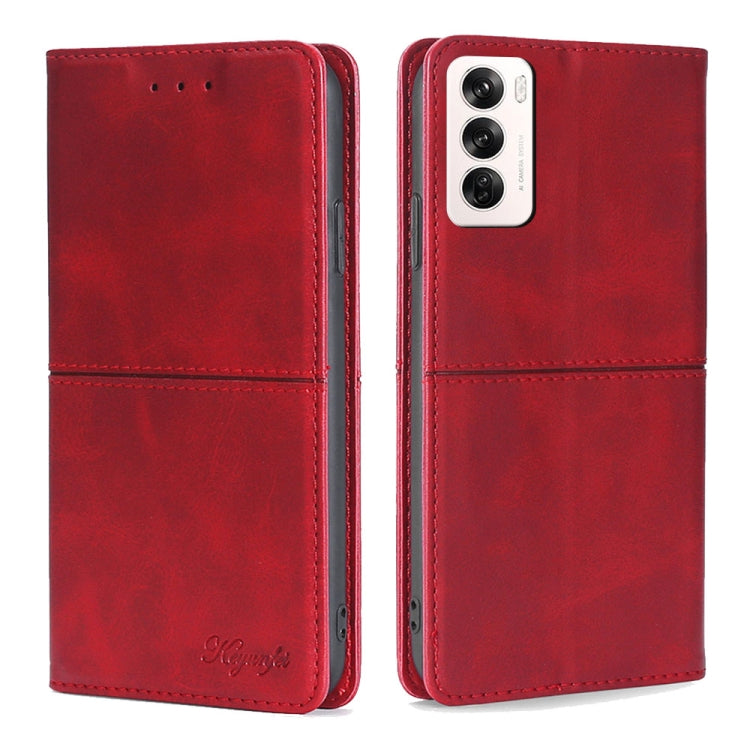 Custodia per telefono in pelle magnetica con trama di mucca, For OPPO Reno12 F 5G, For OPPO A3 Pro 5G India, For OPPO Reno12 5G Global, For OPPO A60 4G Global