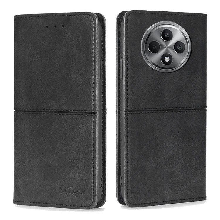 Custodia per telefono in pelle magnetica con trama di mucca, For OPPO Reno12 F 5G, For OPPO A3 Pro 5G India, For OPPO Reno12 5G Global, For OPPO A60 4G Global