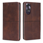 Custodia per telefono in pelle magnetica con trama di mucca, For OPPO Reno12 F 5G, For OPPO A3 Pro 5G India, For OPPO Reno12 5G Global, For OPPO A60 4G Global