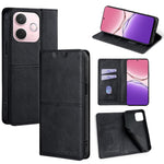 Custodia per telefono in pelle magnetica con trama di mucca, For OPPO Find X8 Ultra 5G, For OPPO F29 5G Global, For OPPO A5 Pro 5G Global, For OPPO A3 5G India
