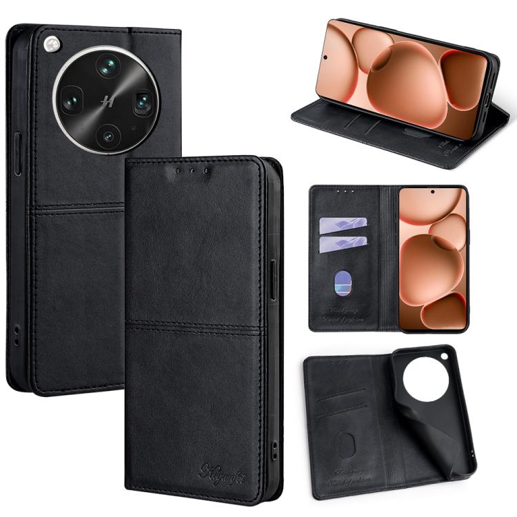 Custodia per telefono in pelle magnetica con trama di mucca, For OPPO Find X8 Ultra 5G, For OPPO F29 5G Global, For OPPO A5 Pro 5G Global, For OPPO A3 5G India