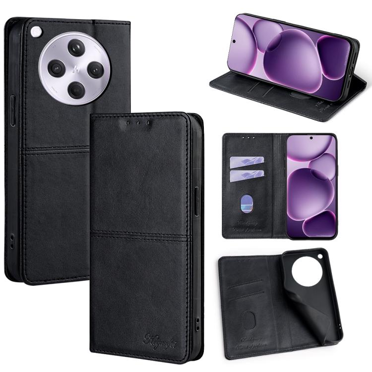 Custodia per telefono in pelle magnetica con trama di mucca, For OPPO A5x 5G Global, For OPPO A5 5G 2025 Global, For OPPO Find X8s+ 5G, For OPPO Find X8s 5G