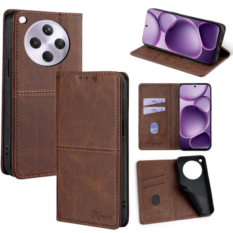 Custodia per telefono in pelle magnetica con trama di mucca, For OPPO A5x 5G Global, For OPPO A5 5G 2025 Global, For OPPO Find X8s+ 5G, For OPPO Find X8s 5G