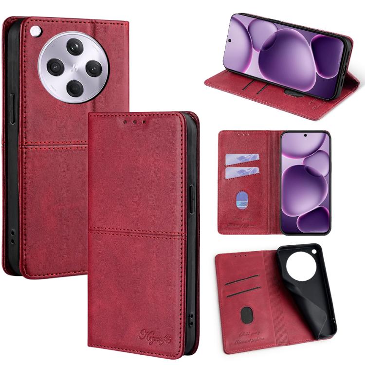 Custodia per telefono in pelle magnetica con trama di mucca, For OPPO A5x 5G Global, For OPPO A5 5G 2025 Global, For OPPO Find X8s+ 5G, For OPPO Find X8s 5G