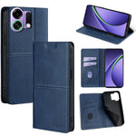 Custodia per telefono in pelle magnetica con trama di mucca, For OPPO F31 5G, For OPPO Find X9 Pro 5G, For OPPO K13 Turbo Pro 5G, For OPPO Reno14 F 5G