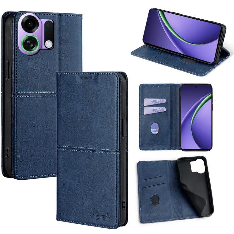 Custodia per telefono in pelle magnetica con trama di mucca, For OPPO F31 5G, For OPPO Find X9 Pro 5G, For OPPO K13 Turbo Pro 5G, For OPPO Reno14 F 5G