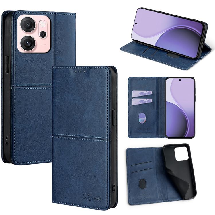 Custodia per telefono in pelle magnetica con trama di mucca, For OPPO F31 5G, For OPPO Find X9 Pro 5G, For OPPO K13 Turbo Pro 5G, For OPPO Reno14 F 5G
