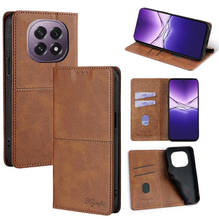 Custodia per telefono in pelle magnetica con trama di mucca, For OPPO Find X8 Ultra 5G, For OPPO F29 5G Global, For OPPO A5 Pro 5G Global, For OPPO A3 5G India