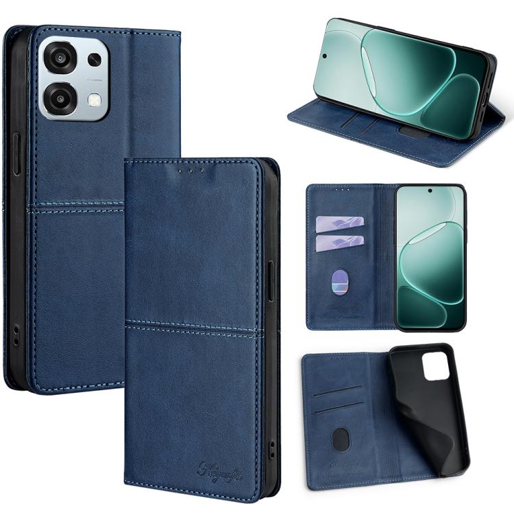 Custodia per telefono in pelle magnetica con trama di mucca, For OPPO F31 5G, For OPPO Find X9 Pro 5G, For OPPO K13 Turbo Pro 5G, For OPPO Reno14 F 5G