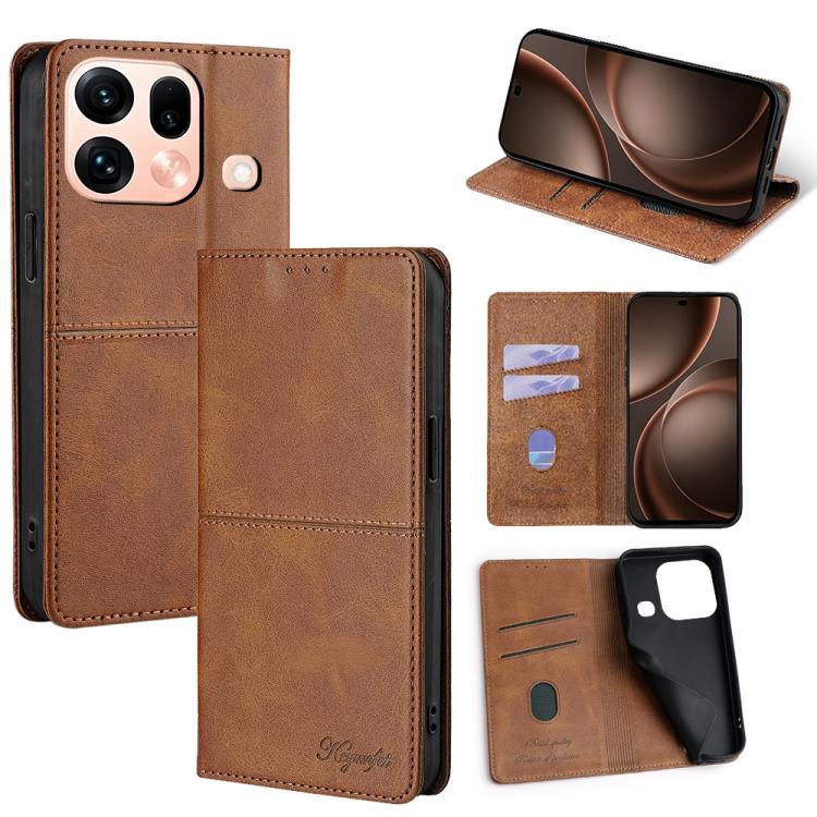 Custodia per telefono in pelle magnetica con trama di mucca, For OPPO Find X9s Pro 5G, For OPPO Find X9 Ultra 5G, For OPPO A6s 4G, For OPPO Find X9 5G