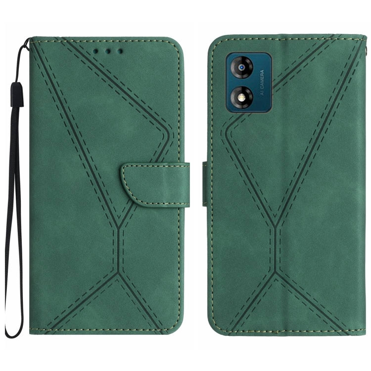 Custodia per telefono in pelle goffrata con cuciture, For Moto G53 5G / G23 / G13 4G, For Motorola Moto E13 4G, For Motorola Moto G73 5G, For Motorola Moto G 5G 2023