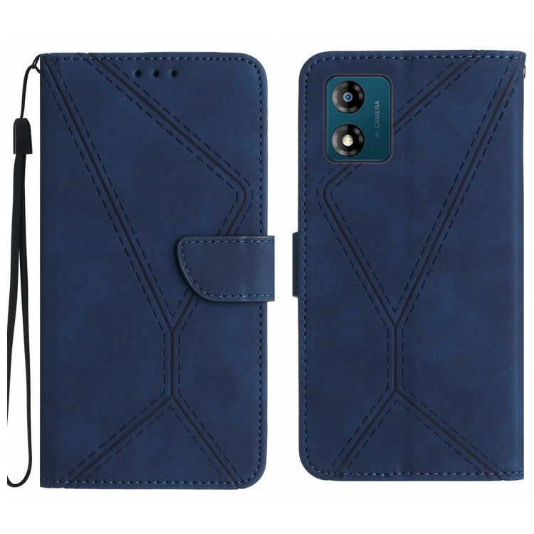 Custodia per telefono in pelle goffrata con cuciture, For Moto G53 5G / G23 / G13 4G, For Motorola Moto E13 4G, For Motorola Moto G73 5G, For Motorola Moto G 5G 2023
