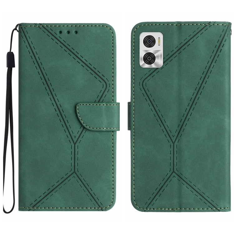 Custodia per telefono in pelle goffrata con cuciture, For Motorola Moto G Play 2023, For Motorola Moto G72 4G, For Motorola Moto E22 / E22i 4G, For Motorola Moto E22S / G22 4G