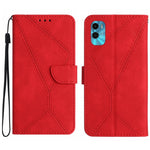 Custodia per telefono in pelle goffrata con cuciture, For Motorola Moto G Play 2023, For Motorola Moto G72 4G, For Motorola Moto E22 / E22i 4G, For Motorola Moto E22S / G22 4G