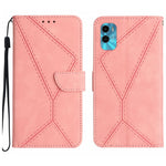 Custodia per telefono in pelle goffrata con cuciture, For Motorola Moto G Play 2023, For Motorola Moto G72 4G, For Motorola Moto E22 / E22i 4G, For Motorola Moto E22S / G22 4G