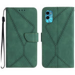 Custodia per telefono in pelle goffrata con cuciture, For Motorola Moto G Play 2023, For Motorola Moto G72 4G, For Motorola Moto E22 / E22i 4G, For Motorola Moto E22S / G22 4G