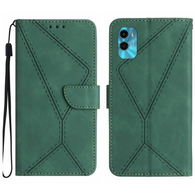 Custodia per telefono in pelle goffrata con cuciture, For Motorola Moto G Play 2023, For Motorola Moto G72 4G, For Motorola Moto E22 / E22i 4G, For Motorola Moto E22S / G22 4G