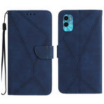 Custodia per telefono in pelle goffrata con cuciture, For Motorola Moto G Play 2023, For Motorola Moto G72 4G, For Motorola Moto E22 / E22i 4G, For Motorola Moto E22S / G22 4G
