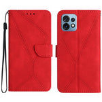 Custodia per telefono in pelle goffrata con cuciture, For Motorola Edge 40, For Motorola Moto G Power 2023, For Motorola Moto G Stylus 5G 2023, For Motorola Edge 40 Pro 5G