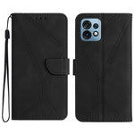 Custodia per telefono in pelle goffrata con cuciture, For Motorola Edge 40, For Motorola Moto G Power 2023, For Motorola Moto G Stylus 5G 2023, For Motorola Edge 40 Pro 5G