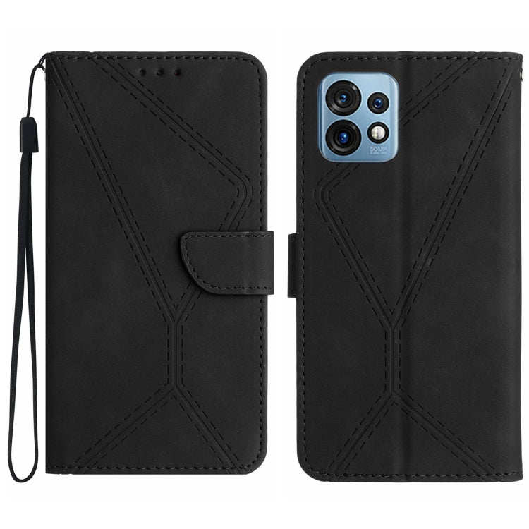 Custodia per telefono in pelle goffrata con cuciture, For Motorola Edge 40, For Motorola Moto G Power 2023, For Motorola Moto G Stylus 5G 2023, For Motorola Edge 40 Pro 5G