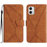 Custodia per telefono in pelle goffrata con cuciture, For Moto G53 5G / G23 / G13 4G, For Motorola Moto E13 4G, For Motorola Moto G73 5G, For Motorola Moto G 5G 2023