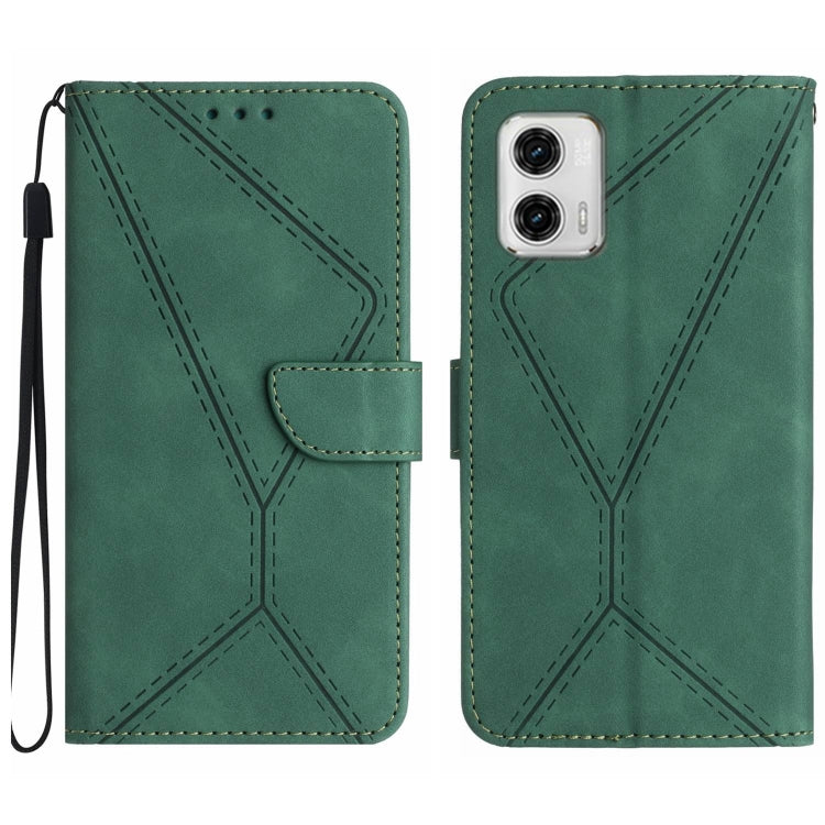 Custodia per telefono in pelle goffrata con cuciture, For Moto G53 5G / G23 / G13 4G, For Motorola Moto E13 4G, For Motorola Moto G73 5G, For Motorola Moto G 5G 2023