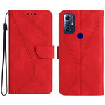 Custodia per telefono in pelle goffrata con cuciture, For Motorola Moto G Play 2023, For Motorola Moto G72 4G, For Motorola Moto E22 / E22i 4G, For Motorola Moto E22S / G22 4G