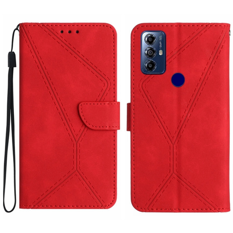 Custodia per telefono in pelle goffrata con cuciture, For Motorola Moto G Play 2023, For Motorola Moto G72 4G, For Motorola Moto E22 / E22i 4G, For Motorola Moto E22S / G22 4G