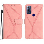 Custodia per telefono in pelle goffrata con cuciture, For Motorola Moto G Play 2023, For Motorola Moto G72 4G, For Motorola Moto E22 / E22i 4G, For Motorola Moto E22S / G22 4G