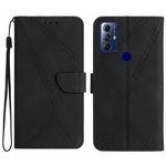 Custodia per telefono in pelle goffrata con cuciture, For Motorola Moto G Play 2023, For Motorola Moto G72 4G, For Motorola Moto E22 / E22i 4G, For Motorola Moto E22S / G22 4G