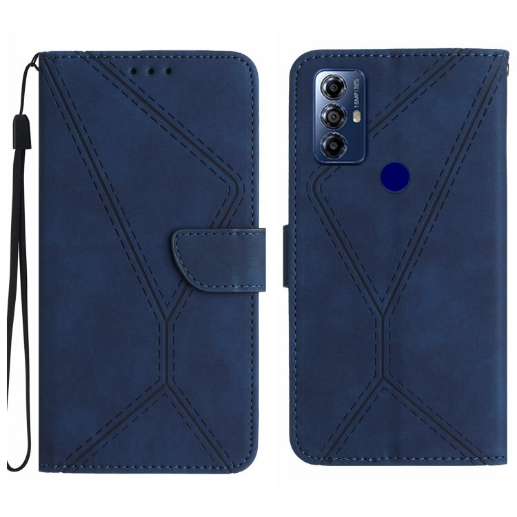 Custodia per telefono in pelle goffrata con cuciture, For Motorola Moto G Play 2023, For Motorola Moto G72 4G, For Motorola Moto E22 / E22i 4G, For Motorola Moto E22S / G22 4G