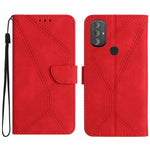 Custodia per telefono in pelle goffrata con cuciture, For Motorola Moto G52J, For Motorola Moto G Stylus 5G 2022, For Motorola Moto G Stylus 4G 2022, For Motorola Moto G Power 2022