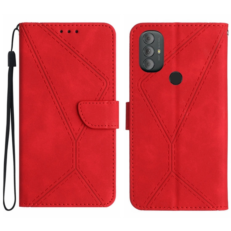 Custodia per telefono in pelle goffrata con cuciture, For Motorola Moto G52J, For Motorola Moto G Stylus 5G 2022, For Motorola Moto G Stylus 4G 2022, For Motorola Moto G Power 2022