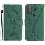 Custodia per telefono in pelle goffrata con cuciture, For Motorola Moto G52J, For Motorola Moto G Stylus 5G 2022, For Motorola Moto G Stylus 4G 2022, For Motorola Moto G Power 2022