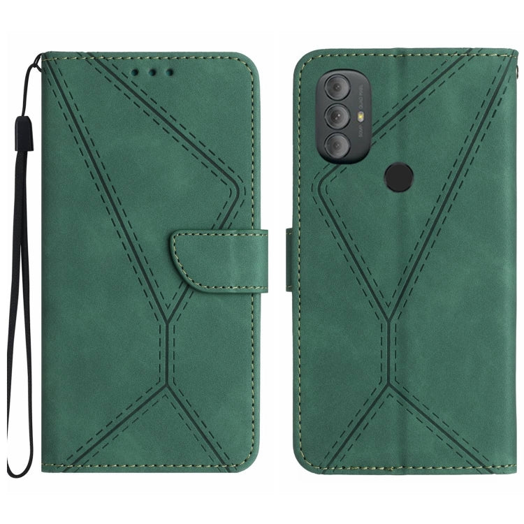 Custodia per telefono in pelle goffrata con cuciture, For Motorola Moto G52J, For Motorola Moto G Stylus 5G 2022, For Motorola Moto G Stylus 4G 2022, For Motorola Moto G Power 2022