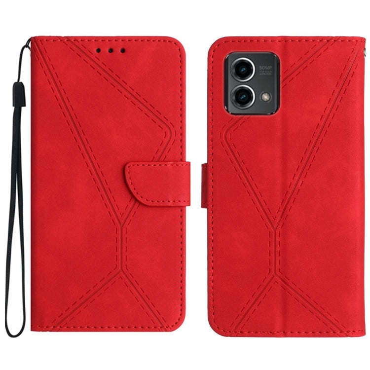 Custodia per telefono in pelle goffrata con cuciture, For Motorola Edge 40, For Motorola Moto G Power 2023, For Motorola Moto G Stylus 5G 2023, For Motorola Edge 40 Pro 5G