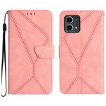 Custodia per telefono in pelle goffrata con cuciture, For Motorola Edge 40, For Motorola Moto G Power 2023, For Motorola Moto G Stylus 5G 2023, For Motorola Edge 40 Pro 5G