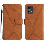 Custodia per telefono in pelle goffrata con cuciture, For Motorola Edge 40, For Motorola Moto G Power 2023, For Motorola Moto G Stylus 5G 2023, For Motorola Edge 40 Pro 5G