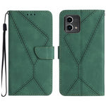 Custodia per telefono in pelle goffrata con cuciture, For Motorola Edge 40, For Motorola Moto G Power 2023, For Motorola Moto G Stylus 5G 2023, For Motorola Edge 40 Pro 5G